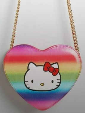 Hello Kitty - Rainbow Heart Crossbody Bag - Rare